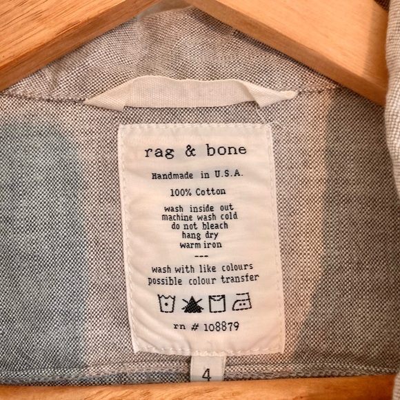 Rag and Bone Beautiful Light Wash Gray Denim Jacket   (4) - Picture 10 of 10